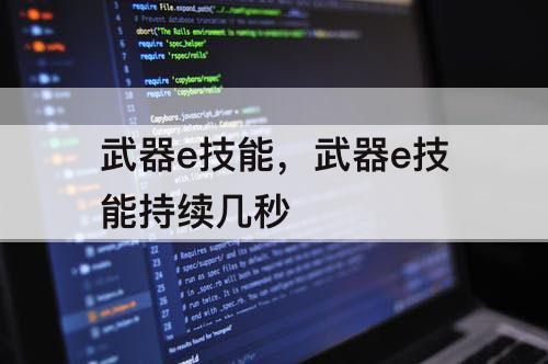 武器e技能，武器e技能持续几秒