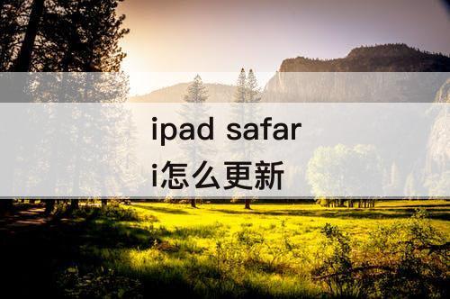 ipad safari怎么更新