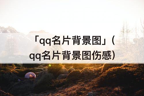 「qq名片背景图」(qq名片背景图伤感)