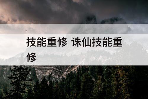 技能重修 诛仙技能重修