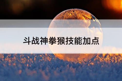斗战神拳猴技能加点