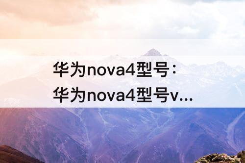 华为nova4型号：华为nova4型号vce-L22和型号vce-AL00哪个好