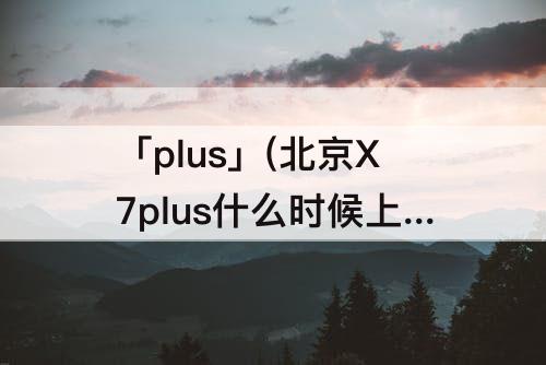 「plus」(北京X7plus什么时候上市)