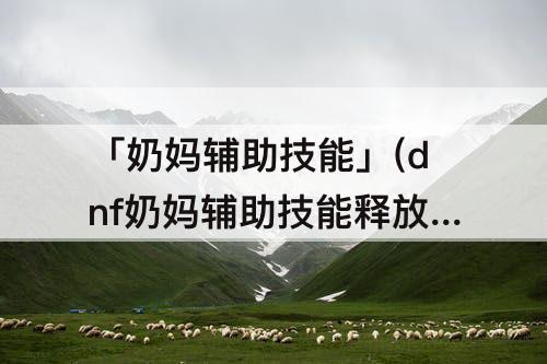 「奶妈辅助技能」(dnf奶妈辅助技能释放顺序图片)