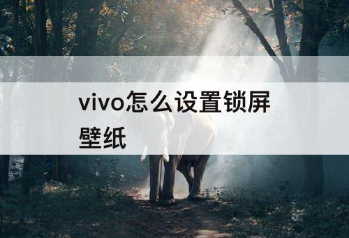 vivo怎么设置锁屏壁纸