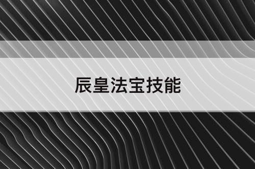 辰皇法宝技能