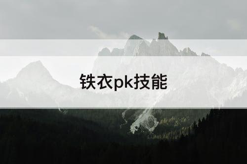 铁衣pk技能
