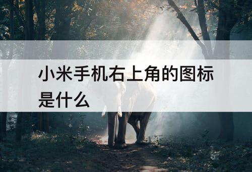 小米手机右上角的图标是什么