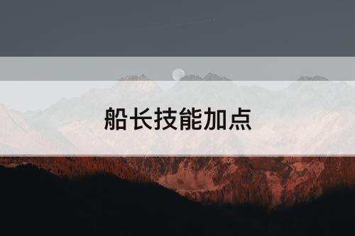 船长技能加点