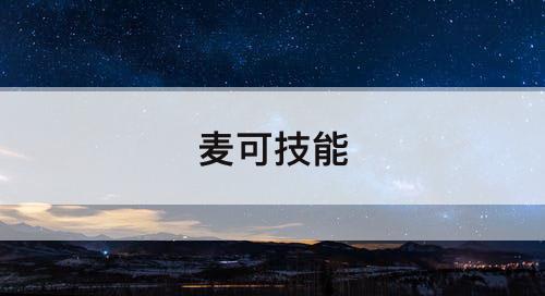 麦可技能