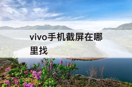 vivo手机截屏在哪里找