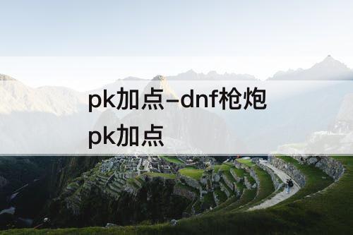 pk加点-dnf枪炮pk加点