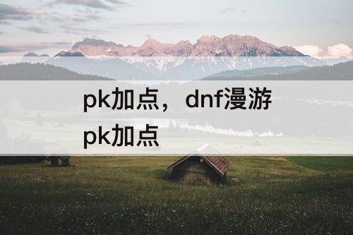 pk加点，dnf漫游pk加点