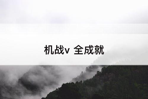 机战v 全成就