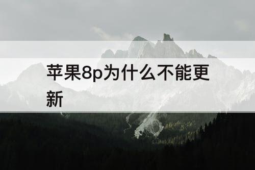 苹果8p为什么不能更新