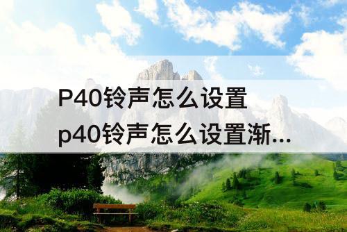 P40铃声怎么设置 p40铃声怎么设置渐强