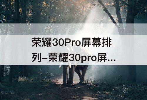 荣耀30Pro屏幕排列-荣耀30pro屏幕排列图片