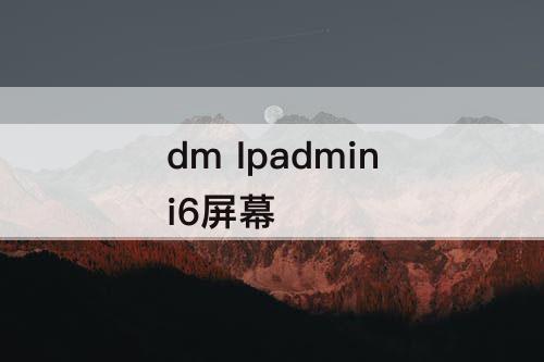 dm Ipadmini6屏幕