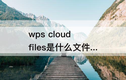 wps cloud files是什么文件夹