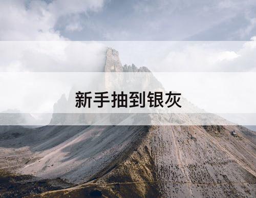 新手抽到银灰