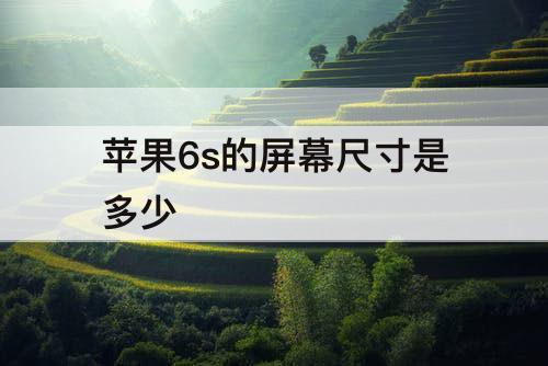 苹果6s的屏幕尺寸是多少