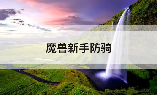 魔兽新手防骑