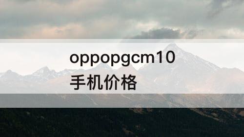 oppopgcm10手机价格