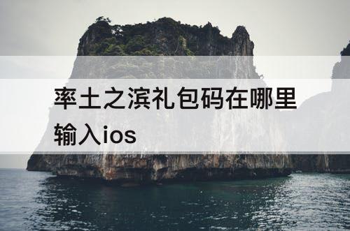 率土之滨礼包码在哪里输入ios