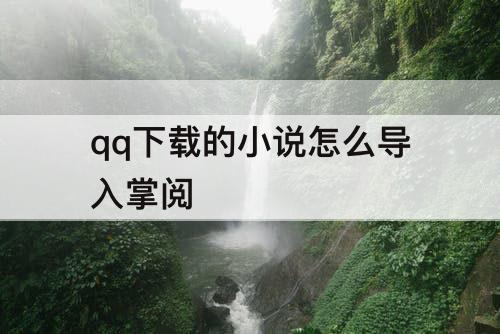 qq下载的小说怎么导入掌阅