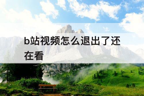 b站视频怎么退出了还在看