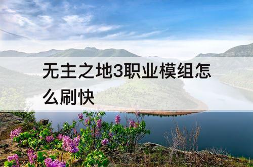 无主之地3职业模组怎么刷快