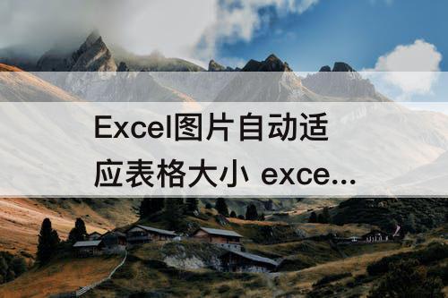 Excel图片自动适应表格大小 excel图片自动适应表格大小怎么设置