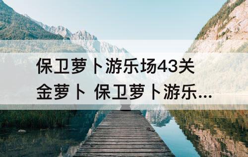 保卫萝卜游乐场43关金萝卜 保卫萝卜游乐场43关金萝卜攻略