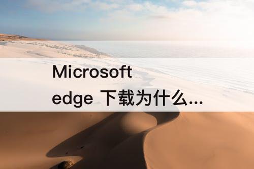 Microsoft edge 下载为什么好慢