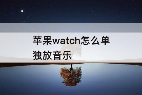 苹果watch怎么单独放音乐