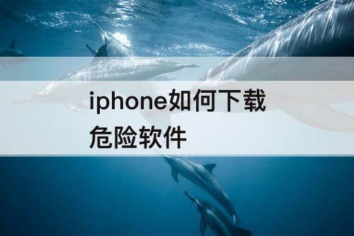 iphone如何下载危险软件