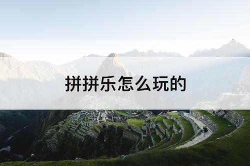 拼拼乐怎么玩的