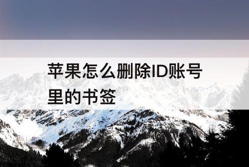 苹果怎么删除ID账号里的书签