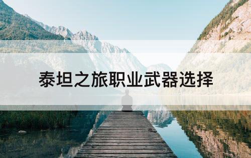 泰坦之旅职业武器选择