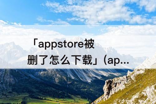 「appstore被删了怎么下载」(appstore被删了怎么下载回来)