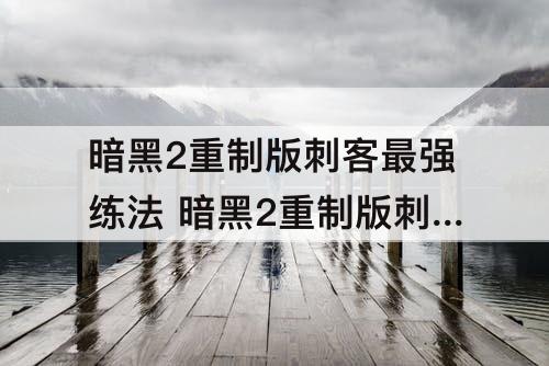 暗黑2重制版刺客最强练法 暗黑2重制版刺客最强练法加点图