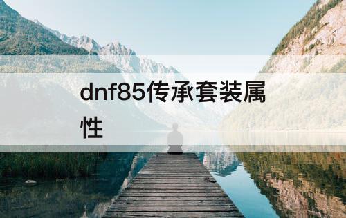 dnf85传承套装属性
