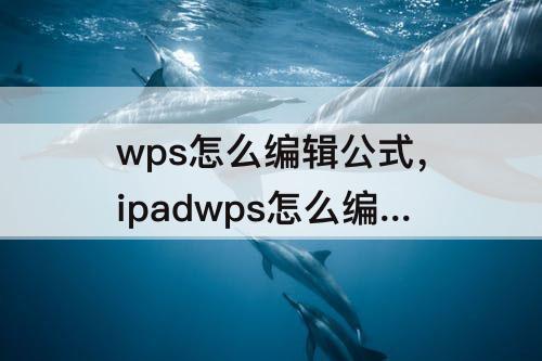 wps怎么编辑公式，ipadwps怎么编辑公式