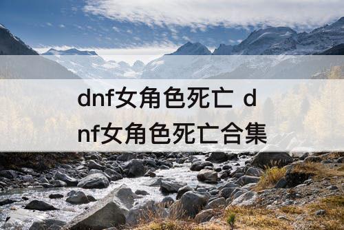 dnf女角色死亡 dnf女角色死亡合集