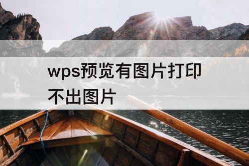 wps预览有图片打印不出图片