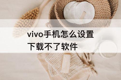 vivo手机怎么设置下载不了软件