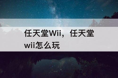 任天堂Wii，任天堂wii怎么玩