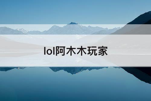lol阿木木玩家