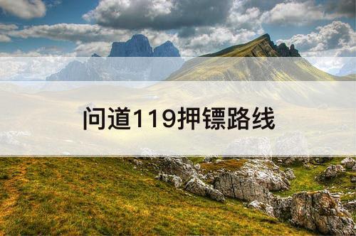 问道119押镖路线