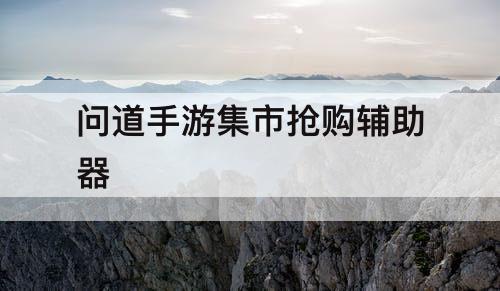 问道手游集市抢购辅助器